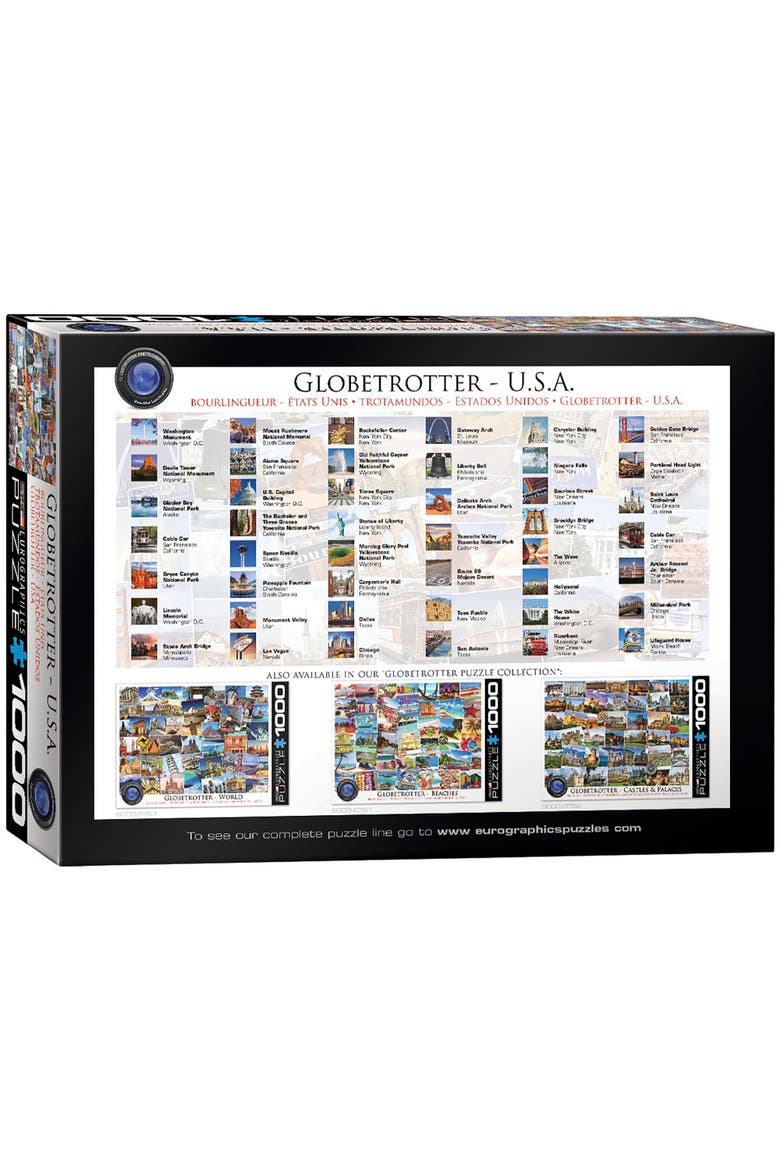 Globetrotter USA 1000 Piece Puzzle, Alternate, color, Multicolored