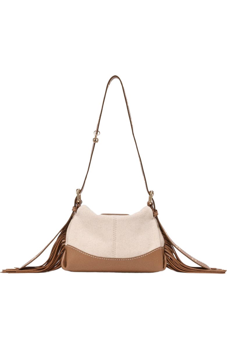 maje Canvas and leather Miss M Mini bag, Alternate, color, Moka/White