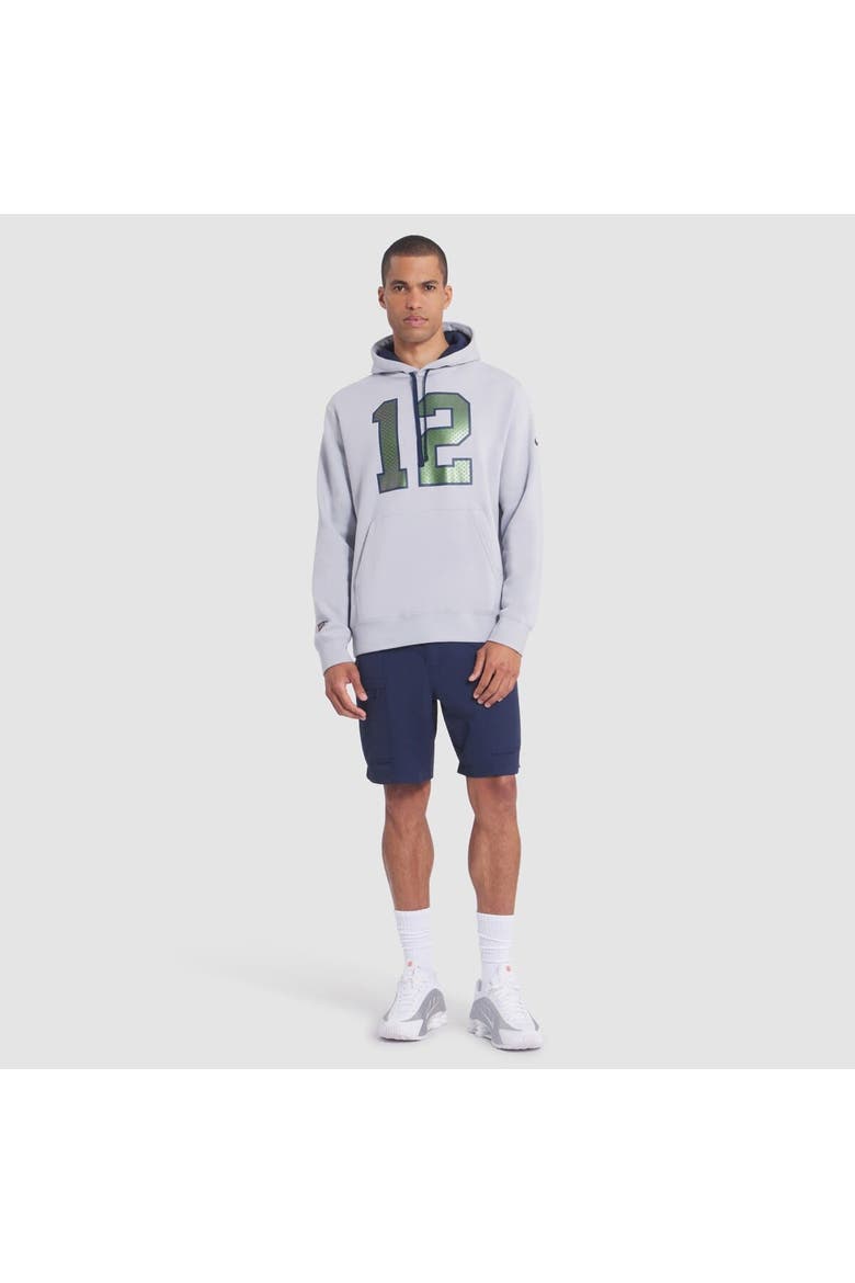 Men's Nike Wolf Gray Seattle Seahawks 2025 Rivalries Collection Club Hoodie, Alternate, color, Gray