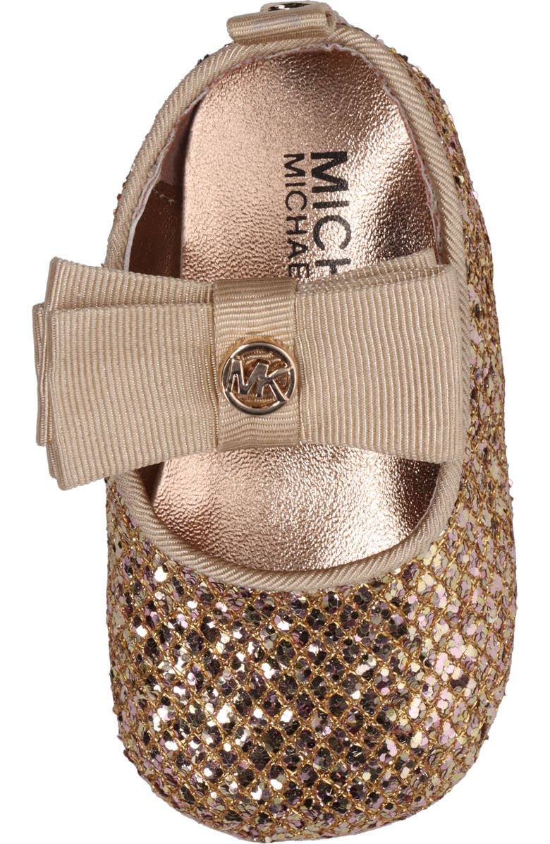 MICHAEL Michael Kors Baby Day Mary Jane Crib Shoe, Alternate, color, Rose Gold