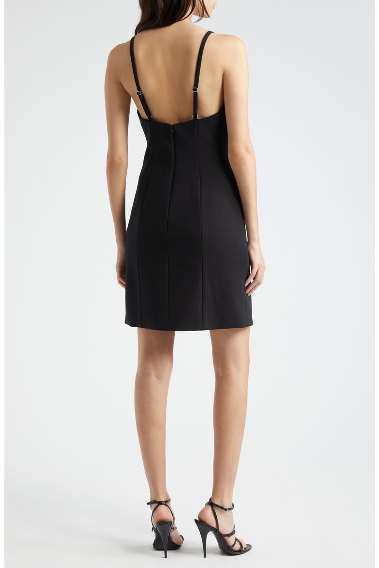 Adele Embellished Bow Minidress, Alternate, color, BLACK