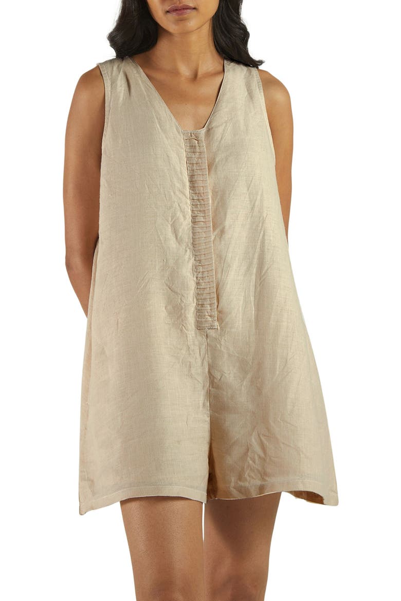 Romp and Play Romper, Alternate, color, Neutral Beige
