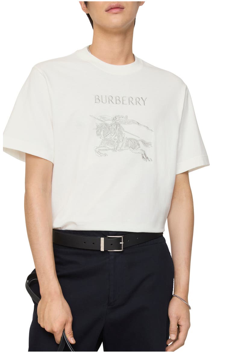 Knight Cotton T-shirt, Main, color, Chalk white