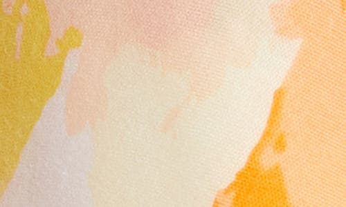 Area Stars Abstract Paint Brush Print Scarf In Orange