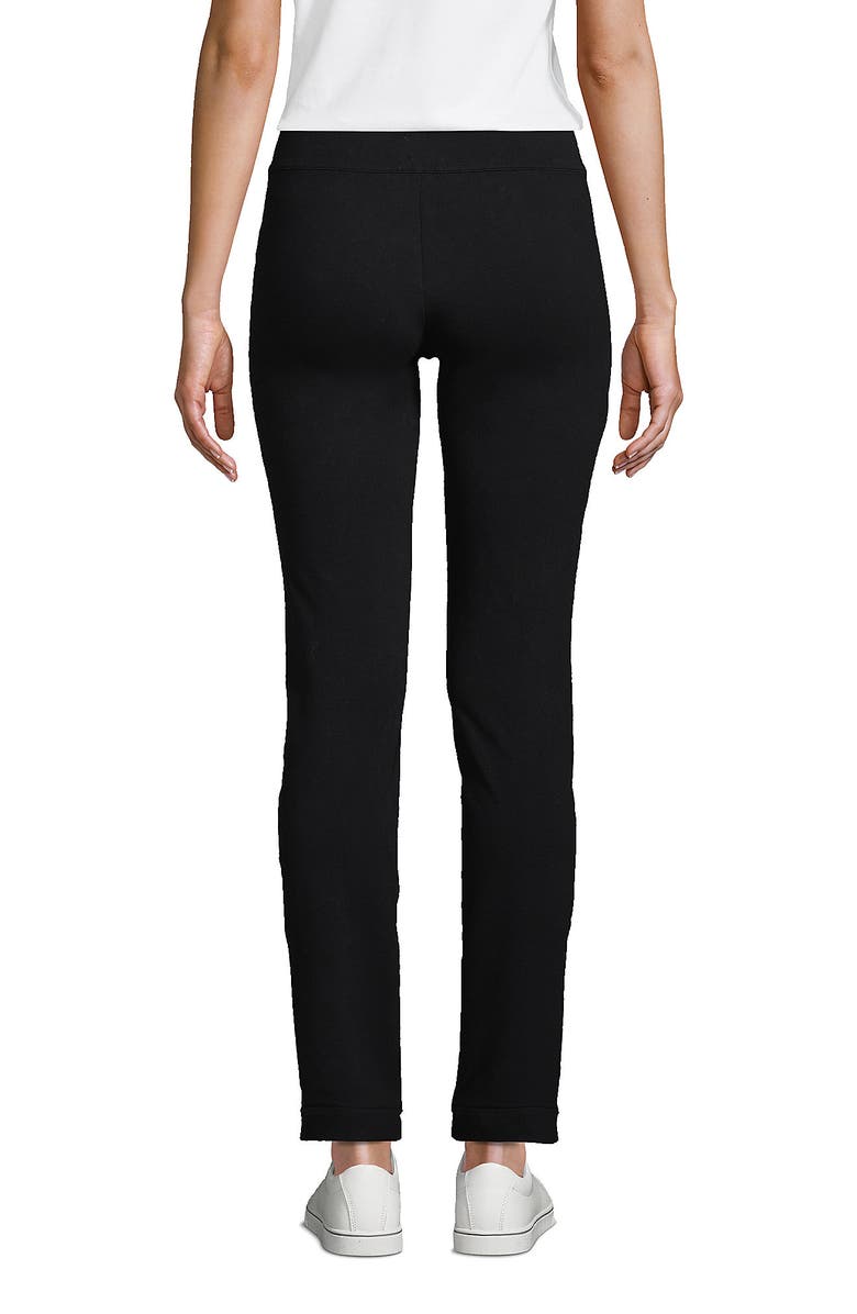 Lands' End Starfish Mid Rise Slim Leg Pants, Alternate, color, Black