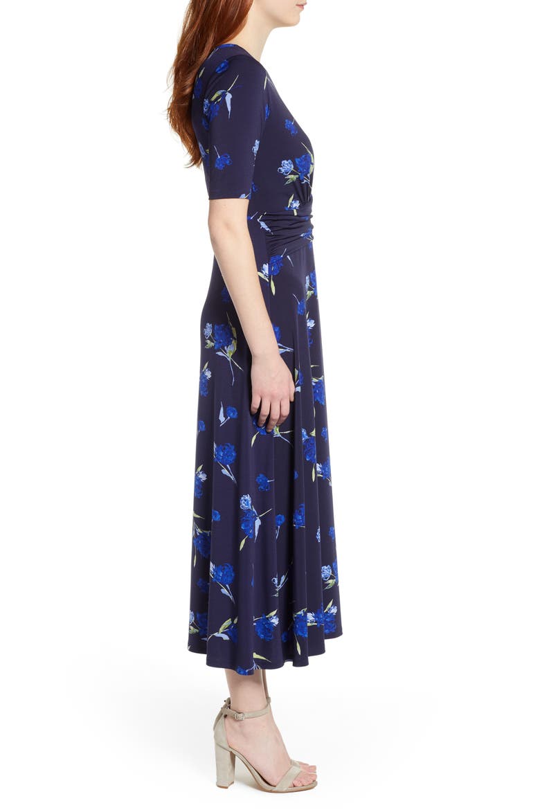 Dashing Rose Midi Dress, Alternate, color, EVENING NA