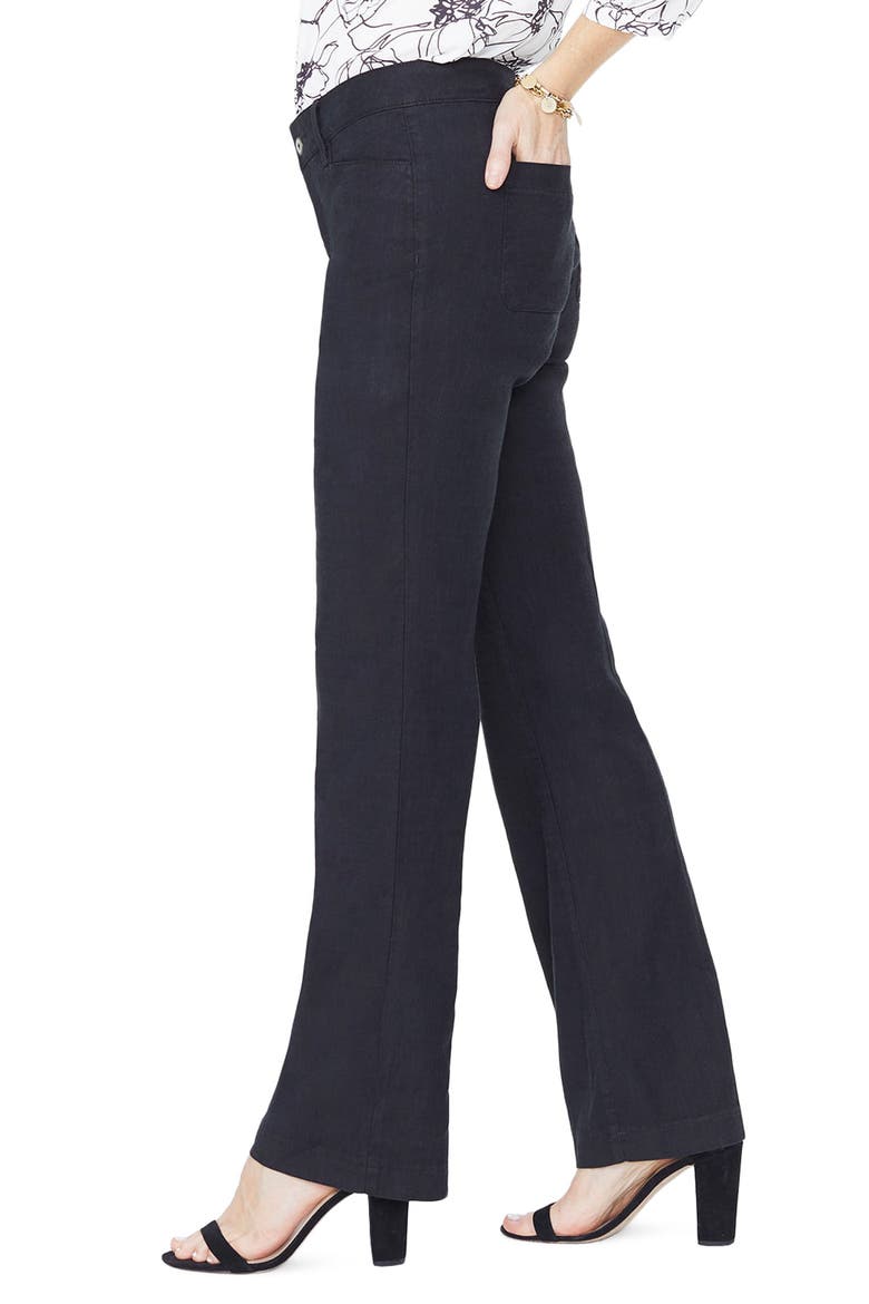 Linen Trousers, Alternate, color, BLACK