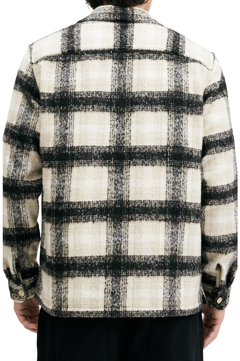 Lapse Plaid Fleece Overshirt, Alternate, color, BLACK/ GREY