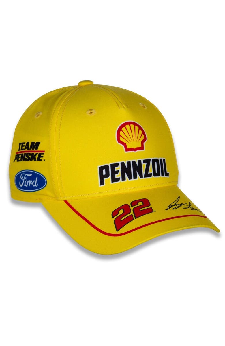 TEAM PENSKE Men's Team Penske Yellow Joey Logano Uniform Adjustable Hat, Alternate, color, 