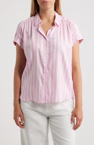 beachlunchlounge Darby Short Sleeve Button-Up Shirt