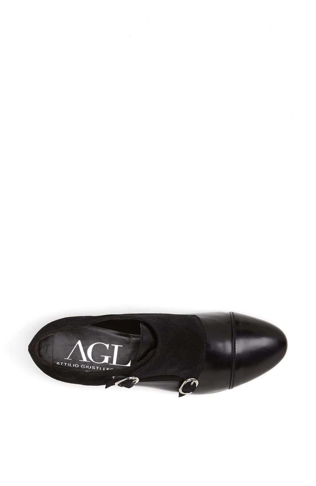 Attilio Giusti Leombruni Double Monk Strap Loafer, Alternate, color, BLACK