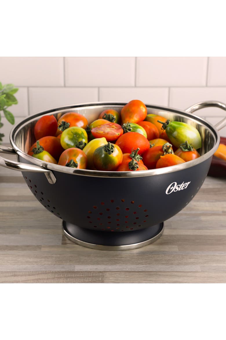 Corden 5 Quart Stainless Steel Colander in Matte Blue, Alternate, color, Blue