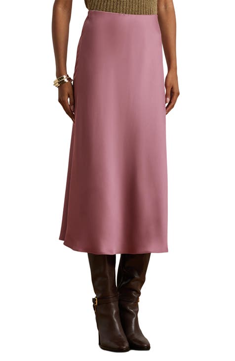 Women s Satin Midi Skirts Nordstrom