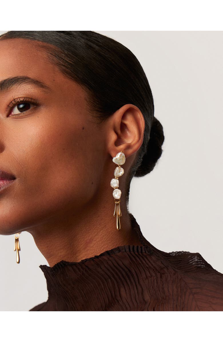 Missoma Keshi Pearl Drop Earrings, Alternate, color,