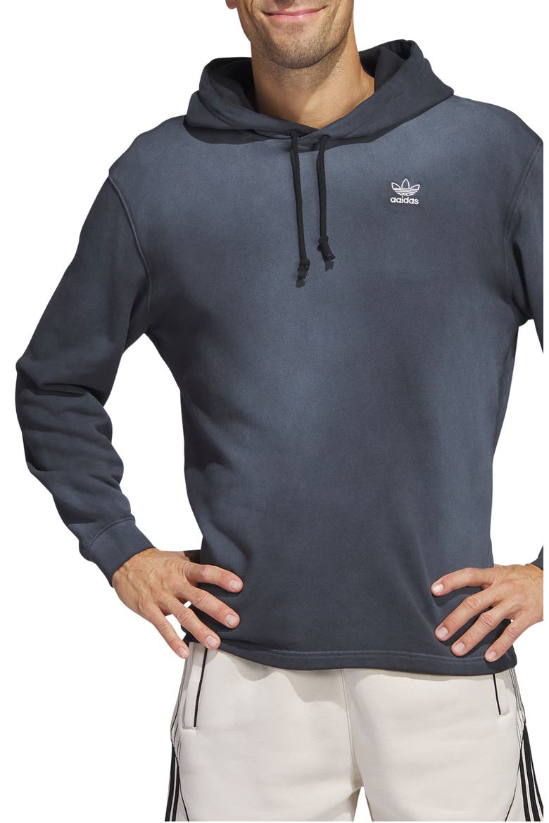 Essentials Cotton French Terry Hoodie, Main, color, BLACK/ WHITE