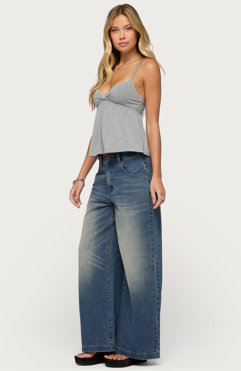 EDIKTED Sabira Low Rise Baggy Jeans, Alternate, color, Blue-Vintage-Washed