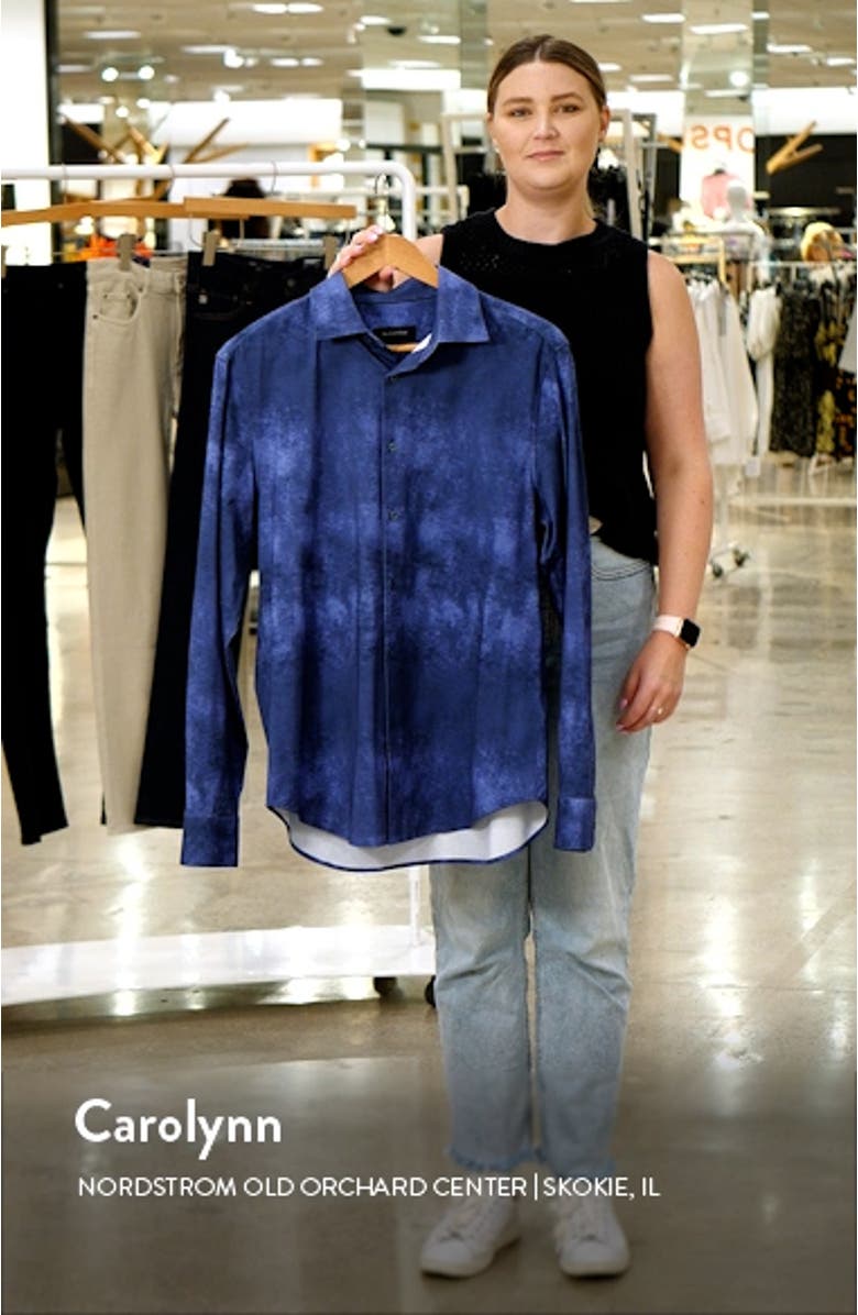 James OoohCotton<sup>®</sup> Airbrush Print Button-Up Shirt, sales video thumbnail