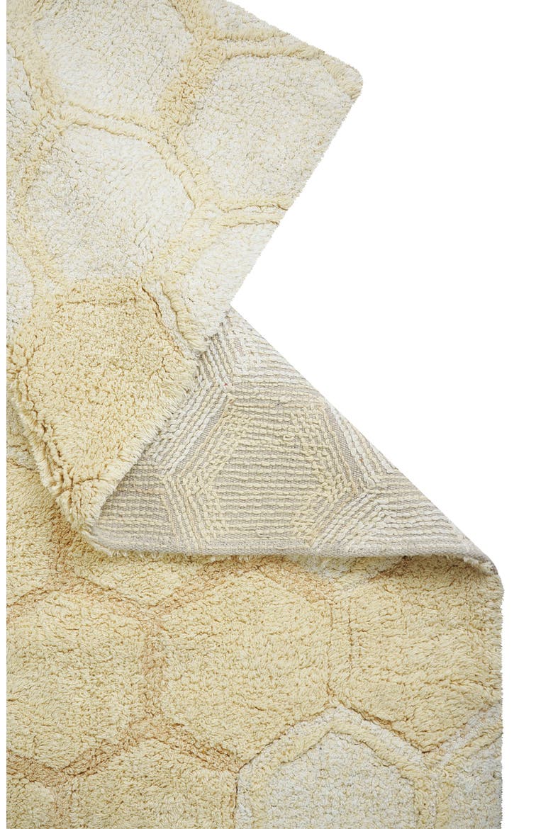 Honeycomb Washable Cotton Blend Rug, Alternate, color, HONEY