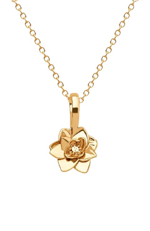 Birth Flower Charm Necklace