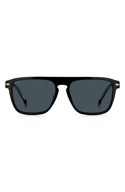 1599/S 56mm Rectangle Flat Top Sunglasses
