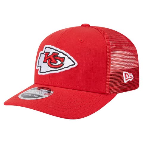 Men's New Era Red Kansas City Chiefs Main Trucker 9SEVENTY Stretch-Snap Hat