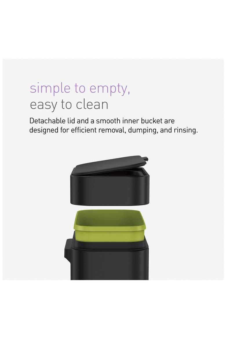4L compost caddy, Alternate, color, MATTE BLACK