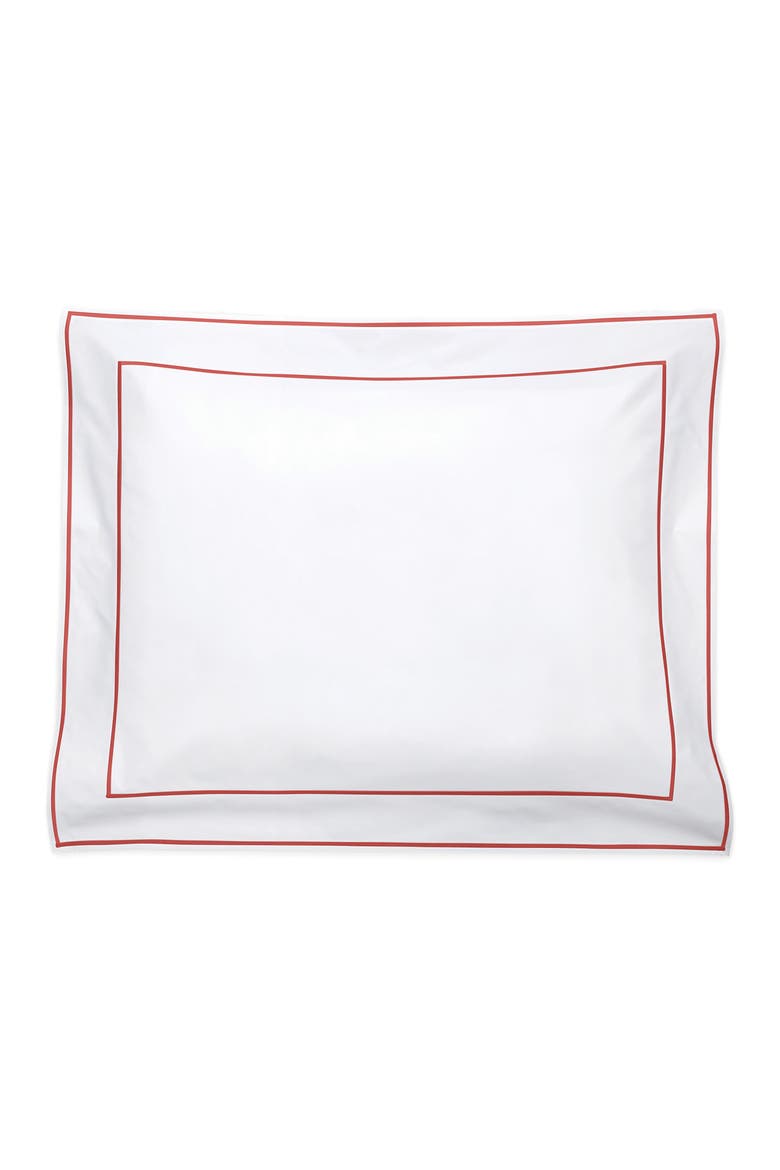 Ansonia Pillow Sham, Main, color, WHITE/ CHINESE RED