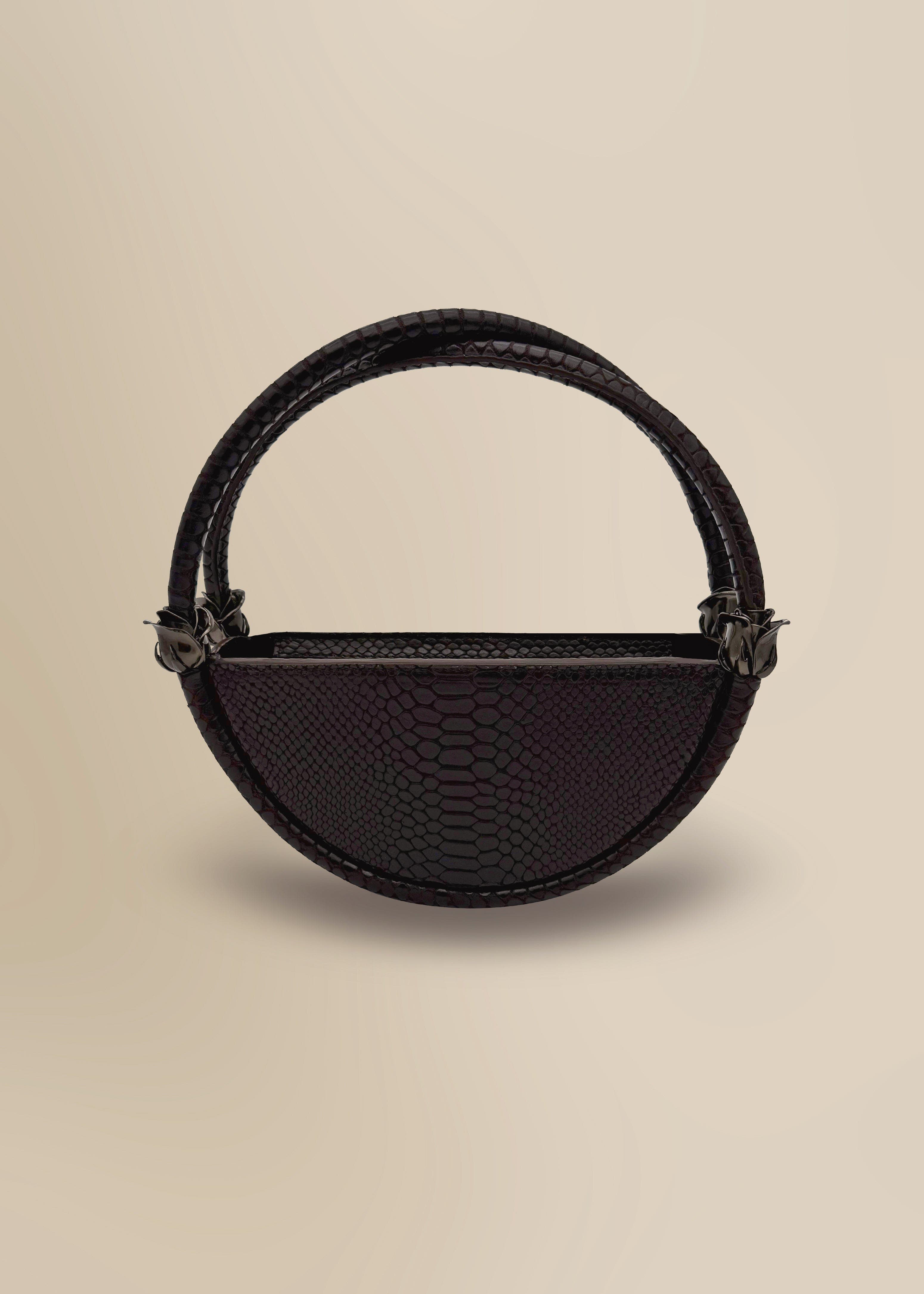 Contessa Mills World Bag Petite Elegant Structured Italian Leather Handbag, Alternate, color, Black