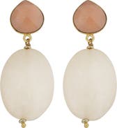 Panacea Oval Stone Drop Earrings