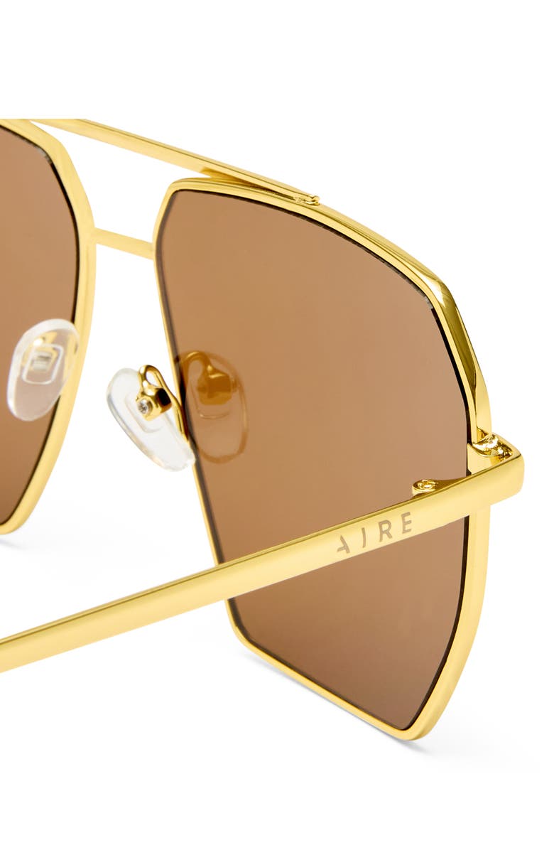 AIRE Asteroide 60mm Square Sunglasses, Alternate, color, Bright Gold