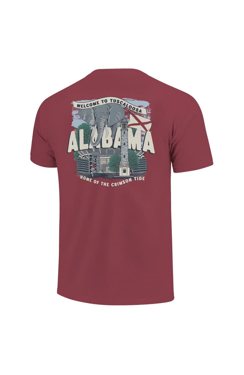 IMAGE ONE Youth Crimson Alabama Crimson Tide Comfort Colors Hyperlocal Campus Scene T-Shirt, Alternate, color, Crimson