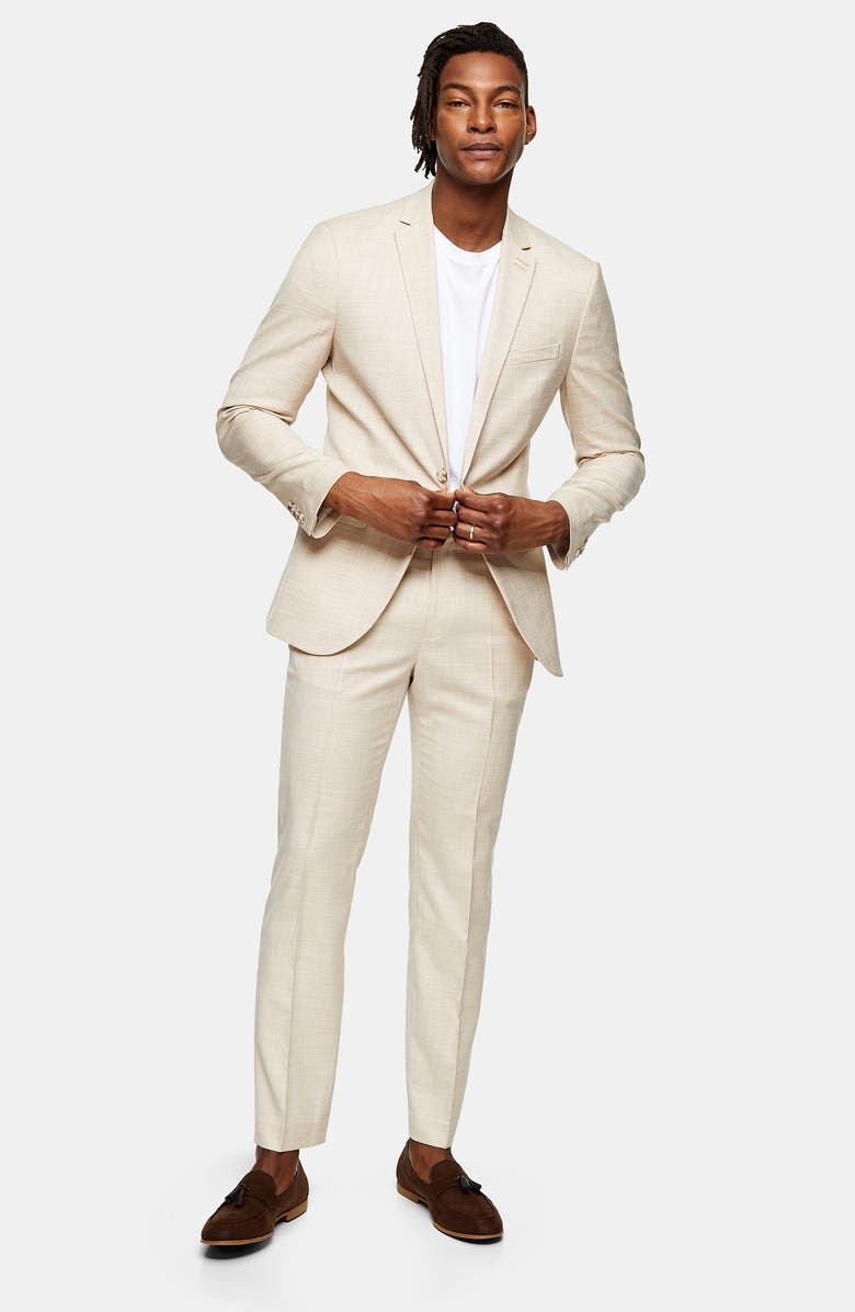 Topman Dax Slim Fit Suit Jacket, Alternate, color, 