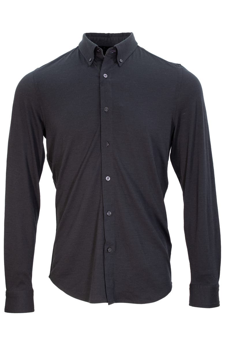 Lords of Harlech Shawn Merino Shirt, Main, color, Black