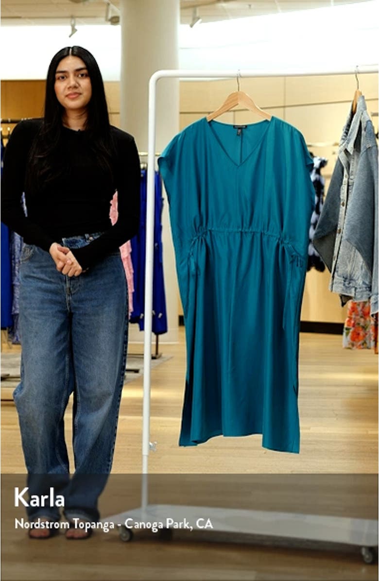 Side Tie Silk Midi Dress, sales video thumbnail