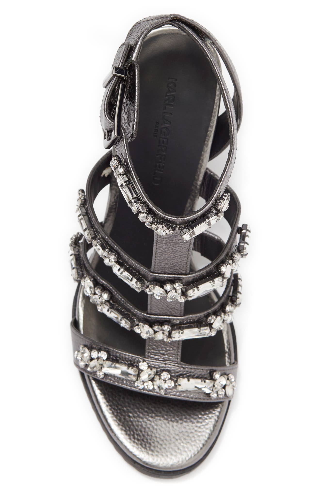 KARL LAGERFELD PARIS Bristol T-Strap Sandal, Alternate, color, 