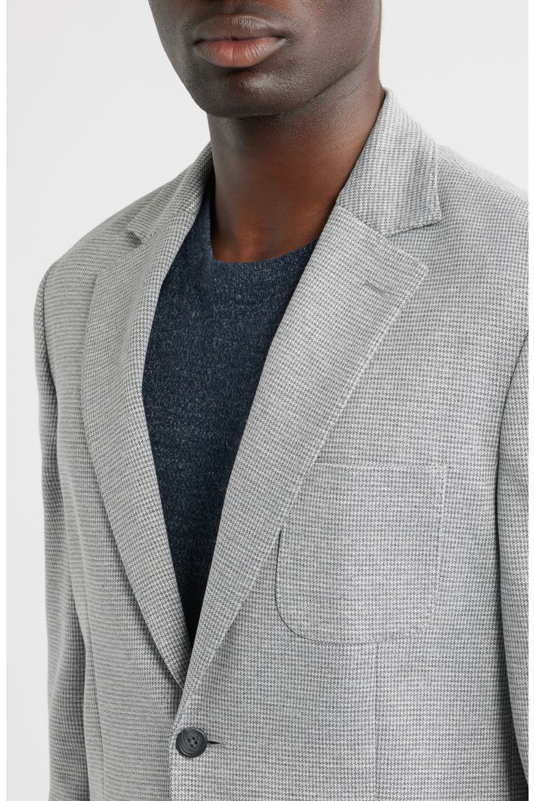 Henrik Trim Fit Grey Microcheck Knit Sport Coat, Alternate, color, GREY HEATHER HOUNDSTOOTH