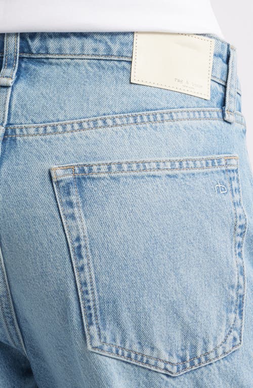 Rag & Bone Logan Distressed Mid Rise Wide Leg Jeans