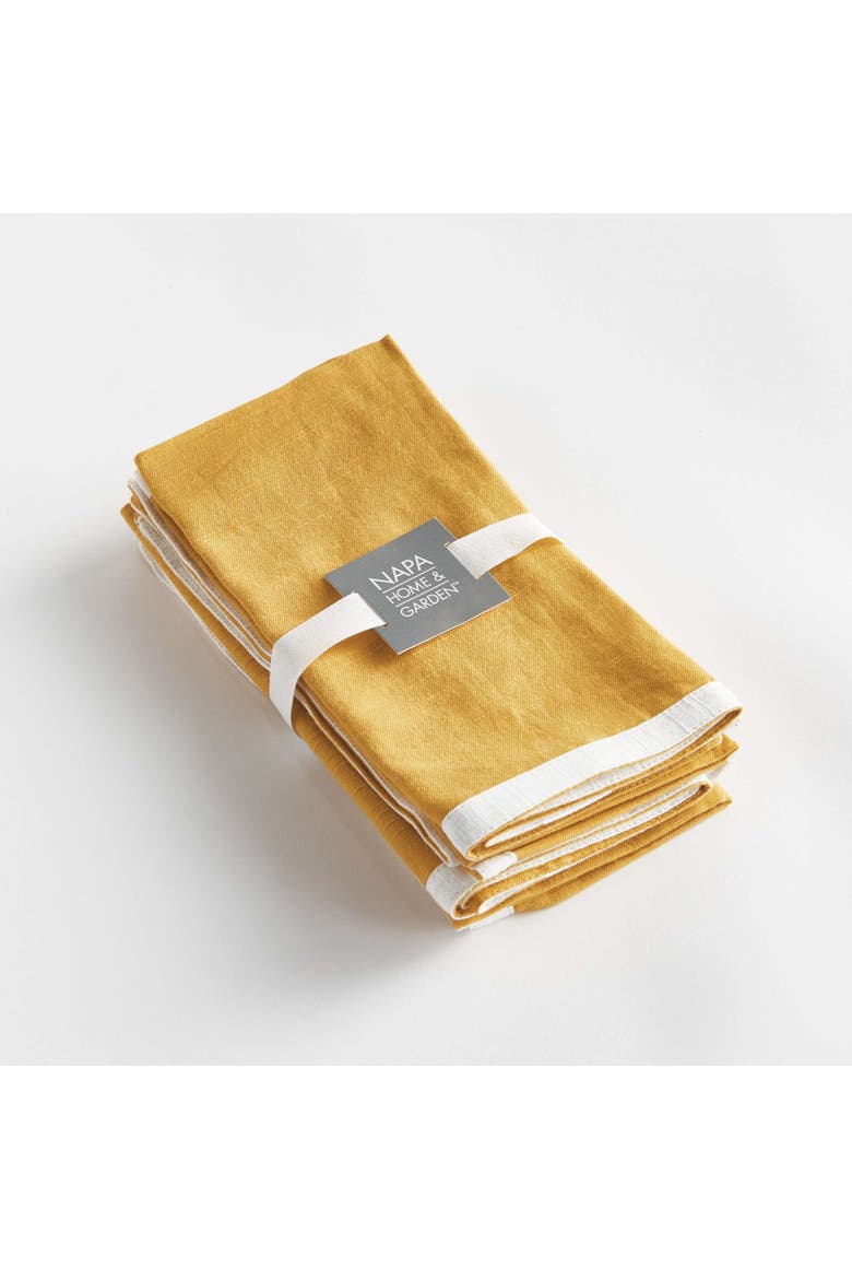 Jase Dinner Napkins Set Of 4, Alternate, color, Yellow