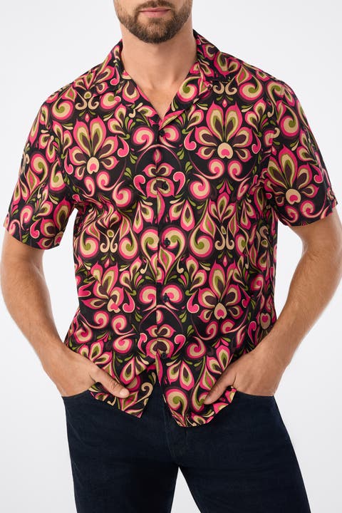 Felix Short Sleeve Printed Button-Up Shirt