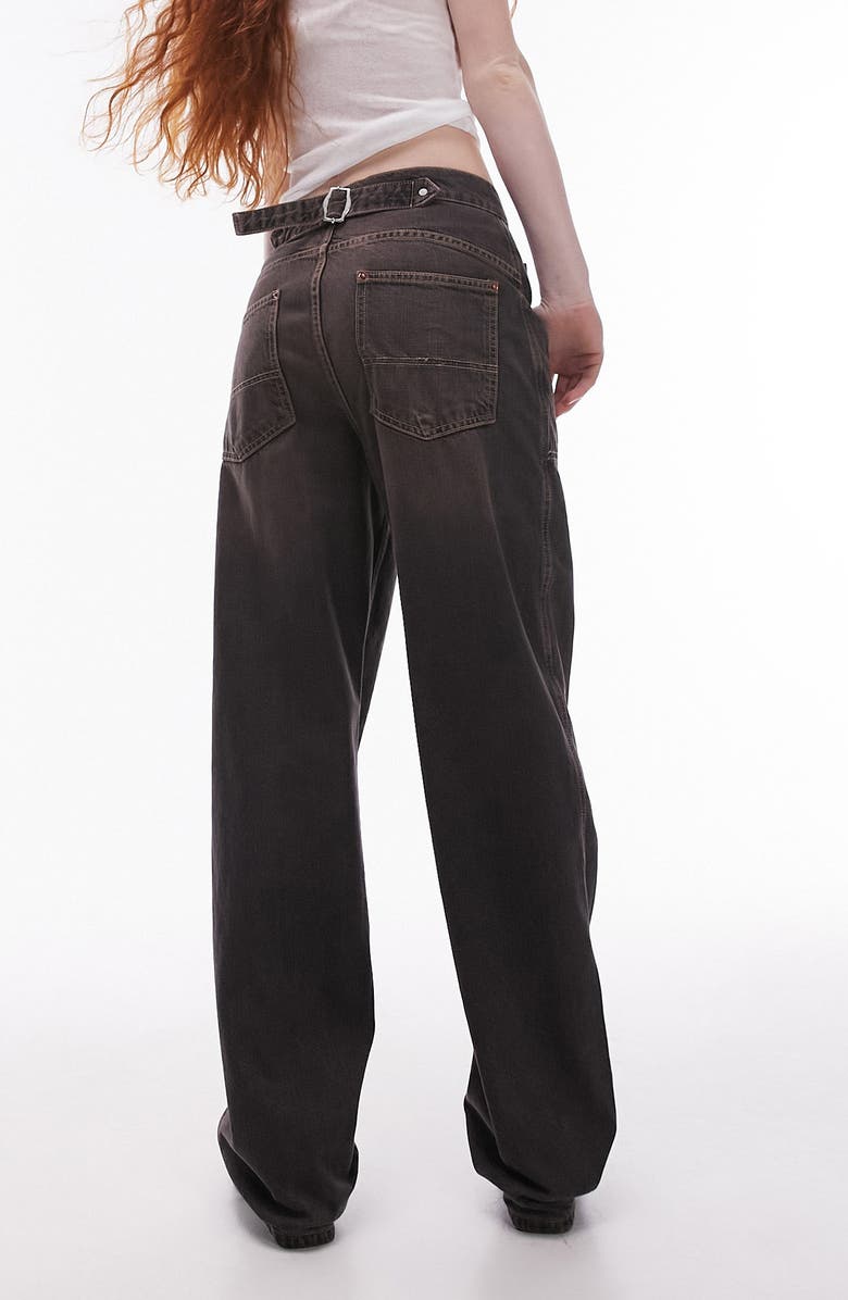 Topshop Relaxed Carpenter Jeans, Alternate, color, 