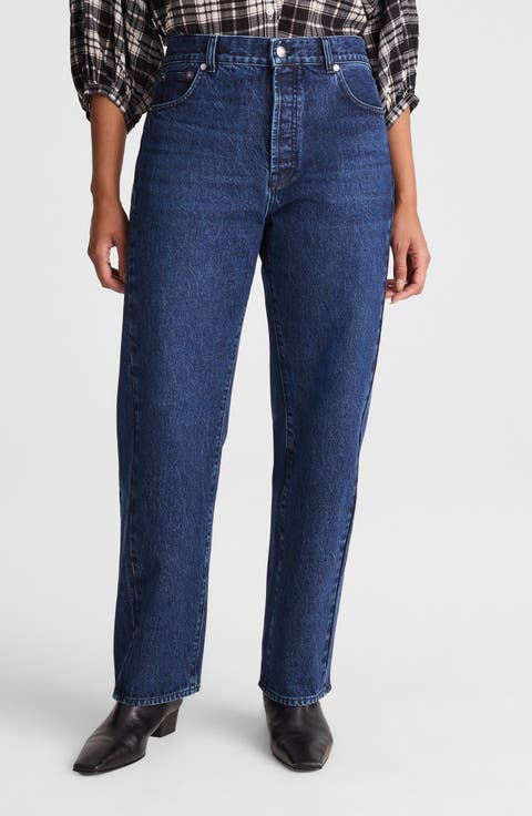 Curvy Pieced Barrel Jeans (McKinney)
