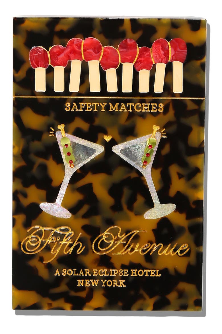 Fifth Avenue Hand-Painted Matchbox Holder, Main, color, TORTOISE