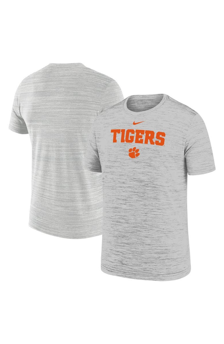 Nike Youth Nike Gray Clemson Tigers Velocity Performance T-Shirt, Alternate, color,