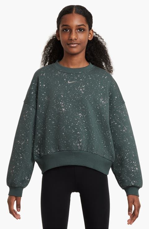 Kids' Sportswear Club Fleece Boxy Crewneck Sweatshirt (Big Kid)