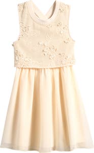 Reiss Kids' Gianna Floral Embroidered Dress