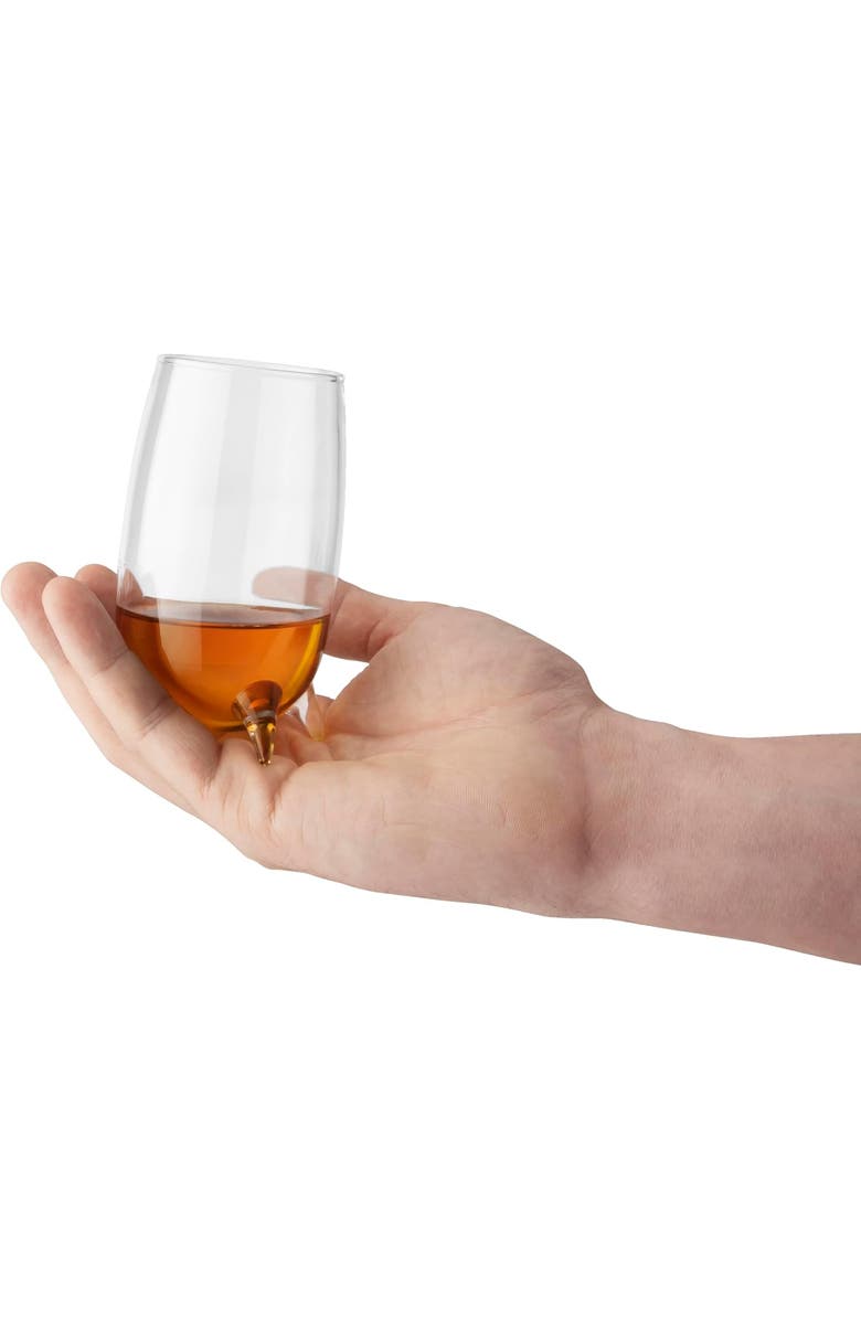 FINAL TOUCH Relax Liqueur Glasses, Set of 4, Alternate, color, Clear