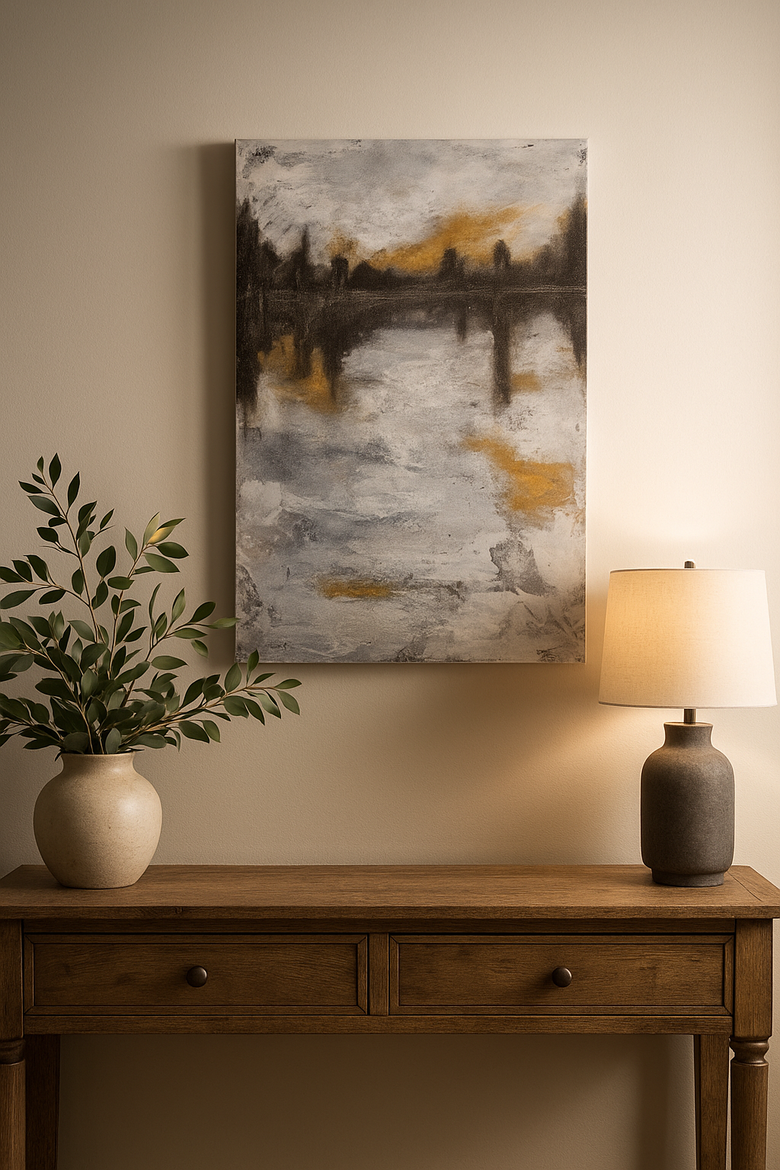 Beyond Measure Canvas Wall Art Painting 23.5" x 35.25", Alternate, color, Grey