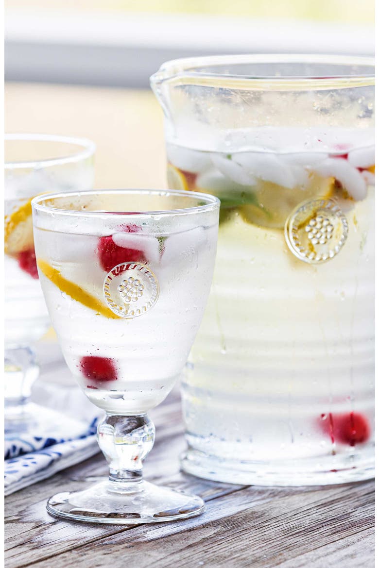 Berry & Thread Glass Goblet, Alternate, color, CLEAR