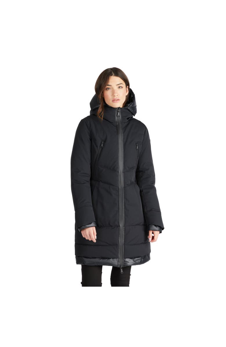 Pajar Rimi Mid Length Parka with Fixed Hood, Main, color, Black