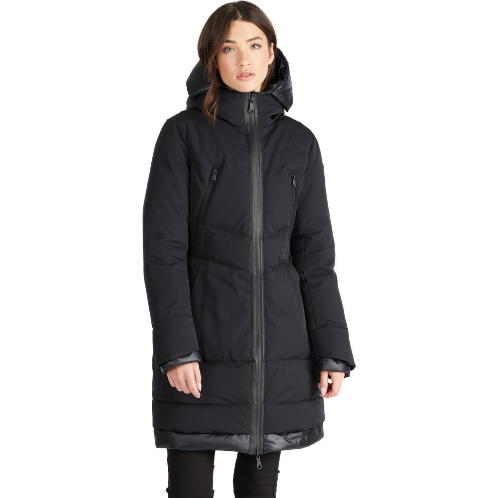 Pajar Rimi Mid Length Parka with Fixed Hood in Black